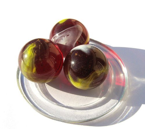 2 Baleines CLOWN - Billes en verre de 43 mm