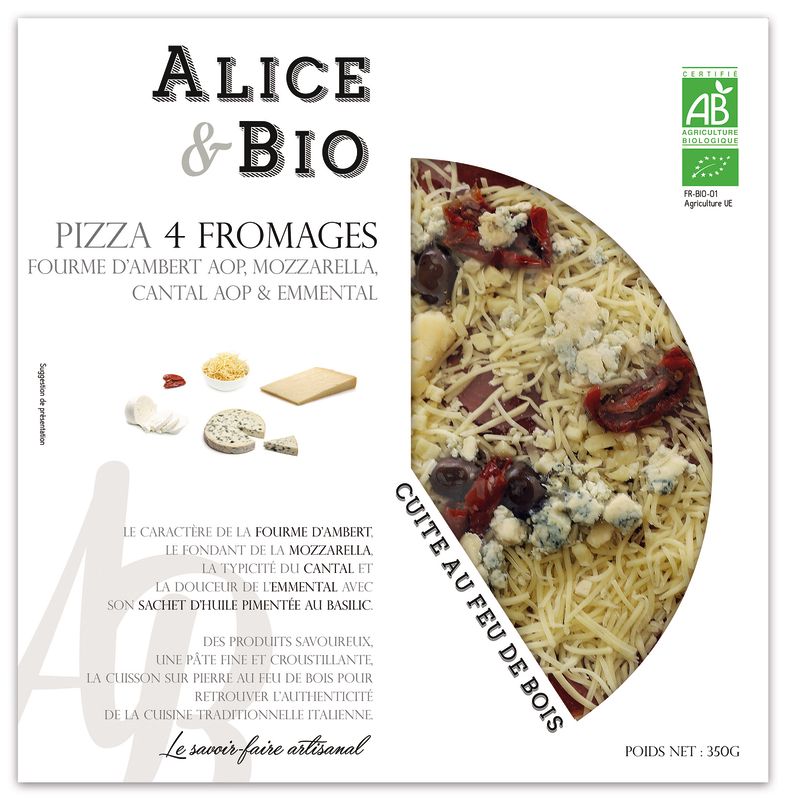 alice & bio PIZZA 4 FROMAGES alice & bio code EAN 3760209680966 