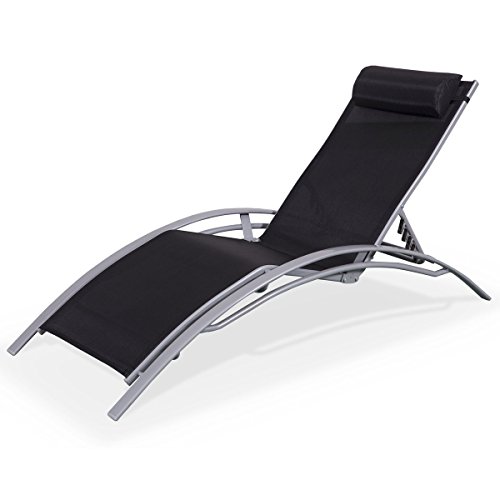 - bain de soleil en aluminium et textilène loun...