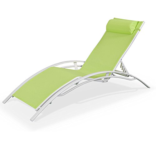 - bain de soleil en aluminium et textilène loun...