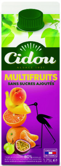  NECTAR À BASE DE JUS CONCENTRÉ MULTIFRUITS "CIDOU" code EAN 3760225491348 