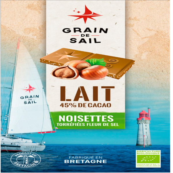  Tablette De Chocolat Lait Noisettes Torrefiees Et Fleur De Sel Grain De Sail code EAN 3760226260509 