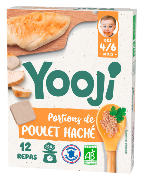  Hachés De Poulet Bio Cuit Et Surgelé Yooji code EAN 3760234500550 