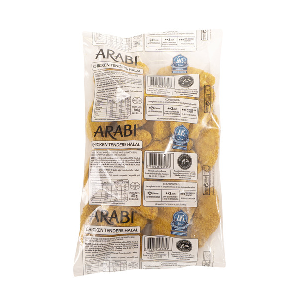 ARABI Chicken Tenders Halal surgelés code EAN 3760238430358 