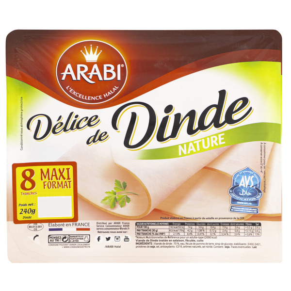 Délice de dinde nature Halal