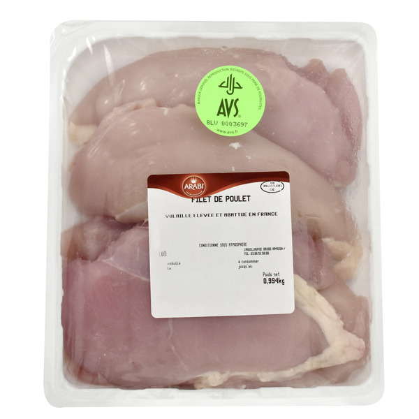 Filets de poulet Halal 