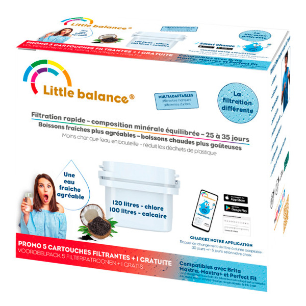 LITTLE BALANCE PACK DE 5 CARTOUCHES FILTRANTES + 1 CARTOUCHE OFFERTE 
 code EAN 3760240785903 