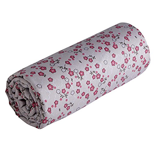 Drap housse imprimé en satin bio mon papillon d...