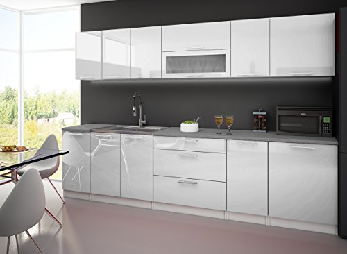 LYN CUISINE COMPLETE 3M LAQUEE BLANC AVEC PLAN DE TRAVAIL 3760248860299 (3760248860299)