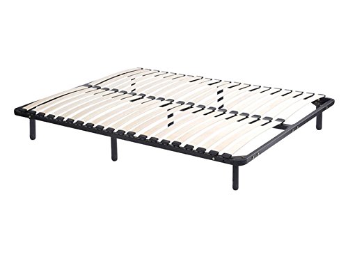 Sommier à lattes sur pieds en bois 180 x 200 cm