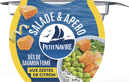 PETIT NAVIRE SALADE & APÉRO 
DÉS DE SAUMON FUMÉ code EAN 3760253433389 