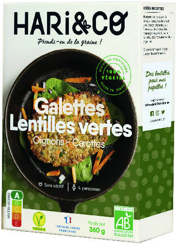 Galettes lentilles vertes