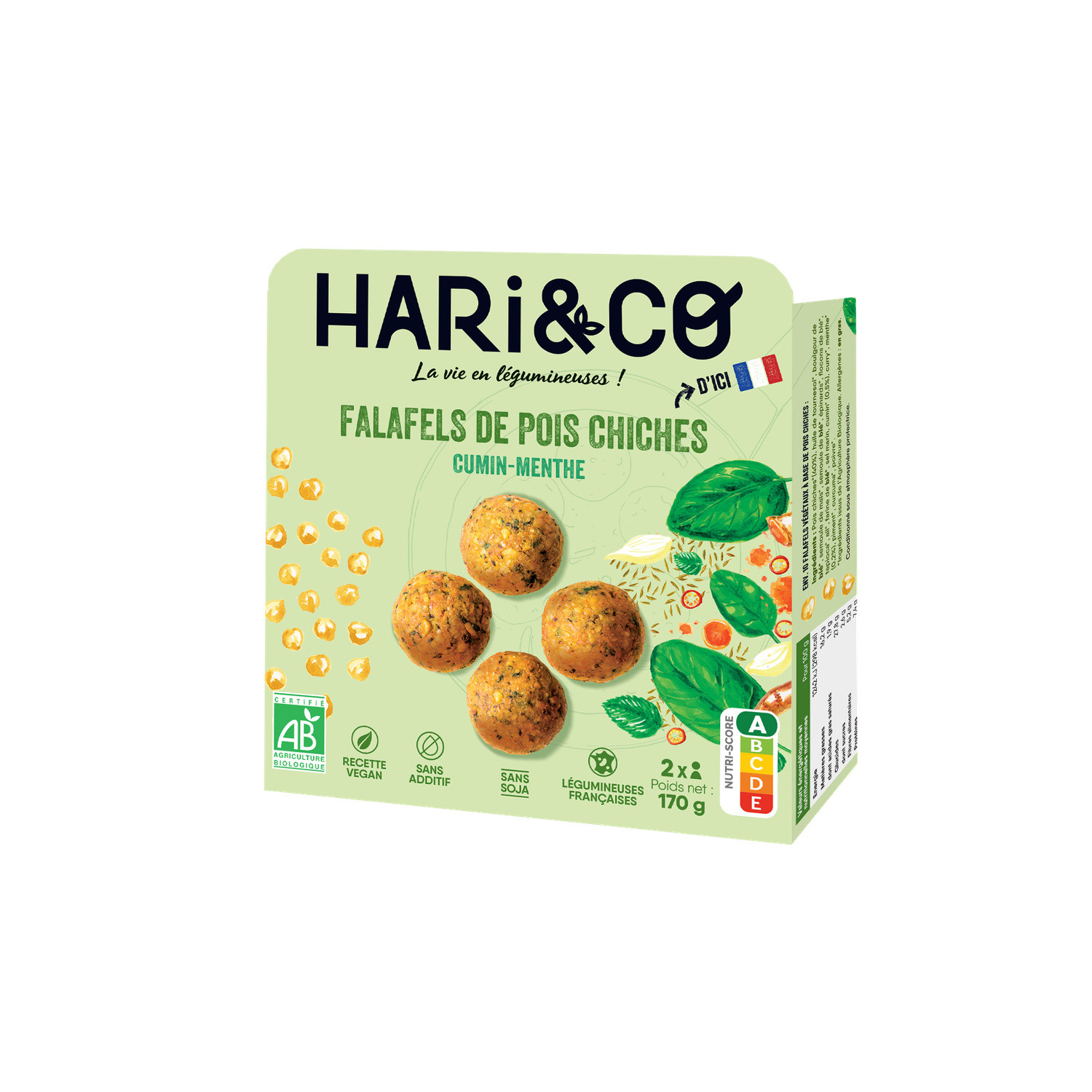 Falafel de pois chiches bio cumin menthe HARI&CO