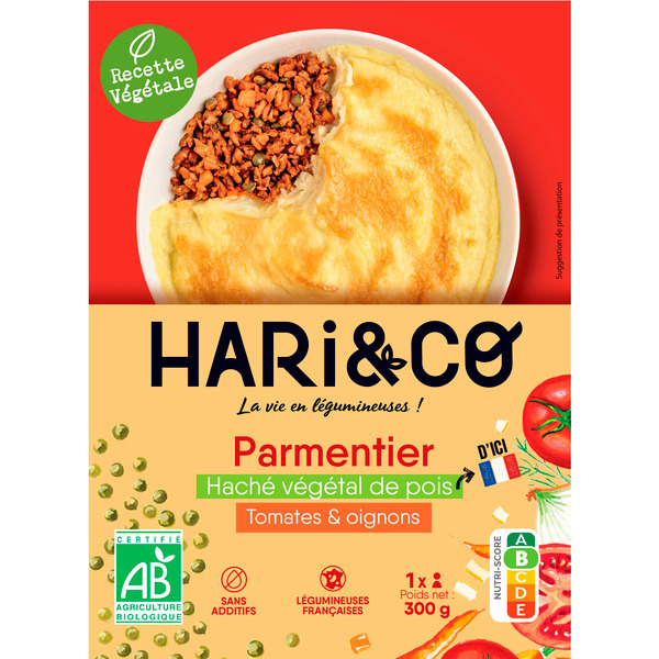  Parmentier Végétal De Pois Tomate Oignons Bio Hari&Co code EAN 3760257091332 