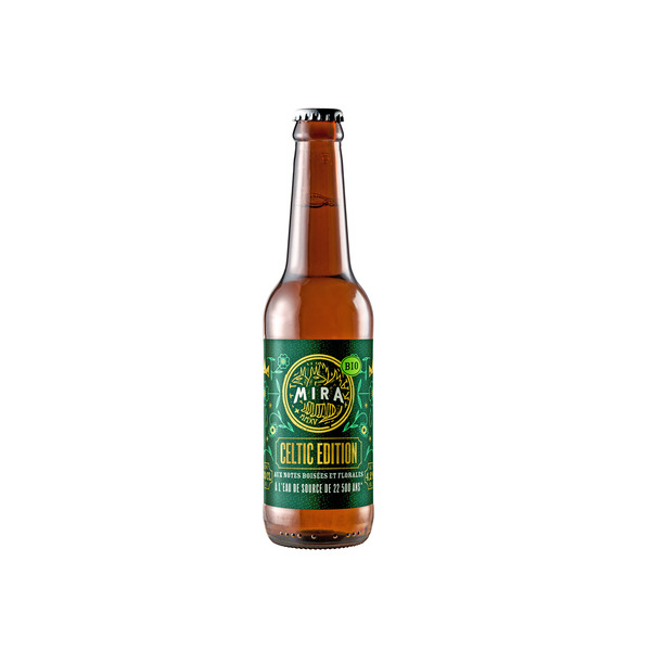 MIRA BIÈRE BLONDE BIO CELTIC
ÉPICES ET FLEURS
 code EAN 3760259622039 