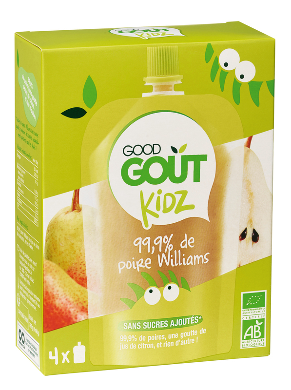 Good gout Kidz GOURDES DE FRUITS BIO POIRE WILLIAMS Good gout Kidz code EAN 3760269310308 