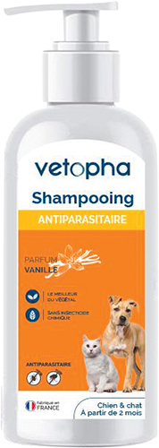 VETOPHA SHAMPOOING ANTIPARASITAIRE code EAN 3760274500145 