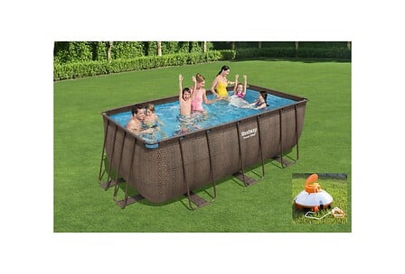 BESTWAY Piscine tubulaire avec revêtement rotin...