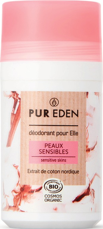 PUR EDEN DÉODORANT ROLL ON POUR ELLE PEAUX SENSIBLES EXTRAIT DE COTON NORDIQUE PUR EDEN 3760276940123 (3760276940123)