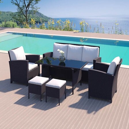 CONCEPT USINE Modena noir & blanc - Salon de ja...