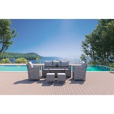 CONCEPT USINE Salon de jardin 7 places en résin...