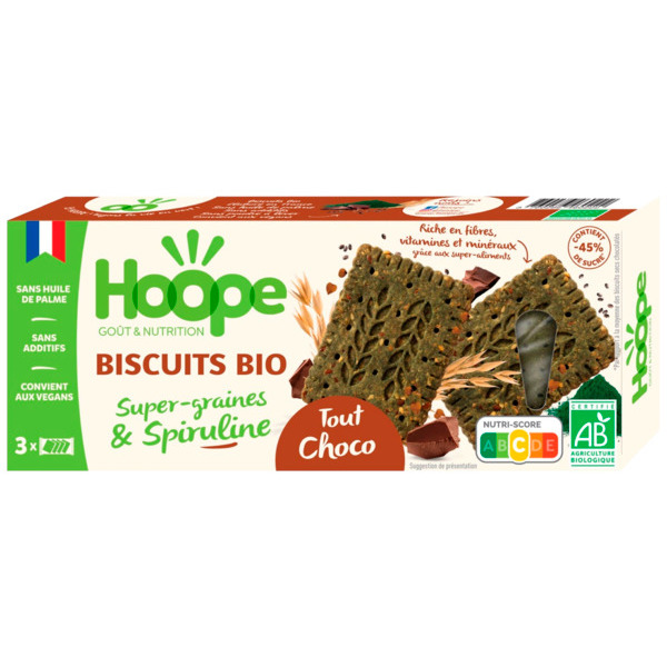 Biscuits Bio Tout Chocolat À La Spiruline Hoope 3760286460239 