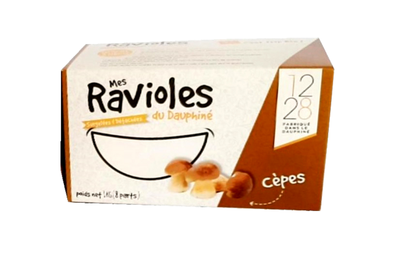 SECRETS DE RAVIOLES RAVIOLES AUX CÈPES SURGELÉES 
 code EAN 3760288490166 