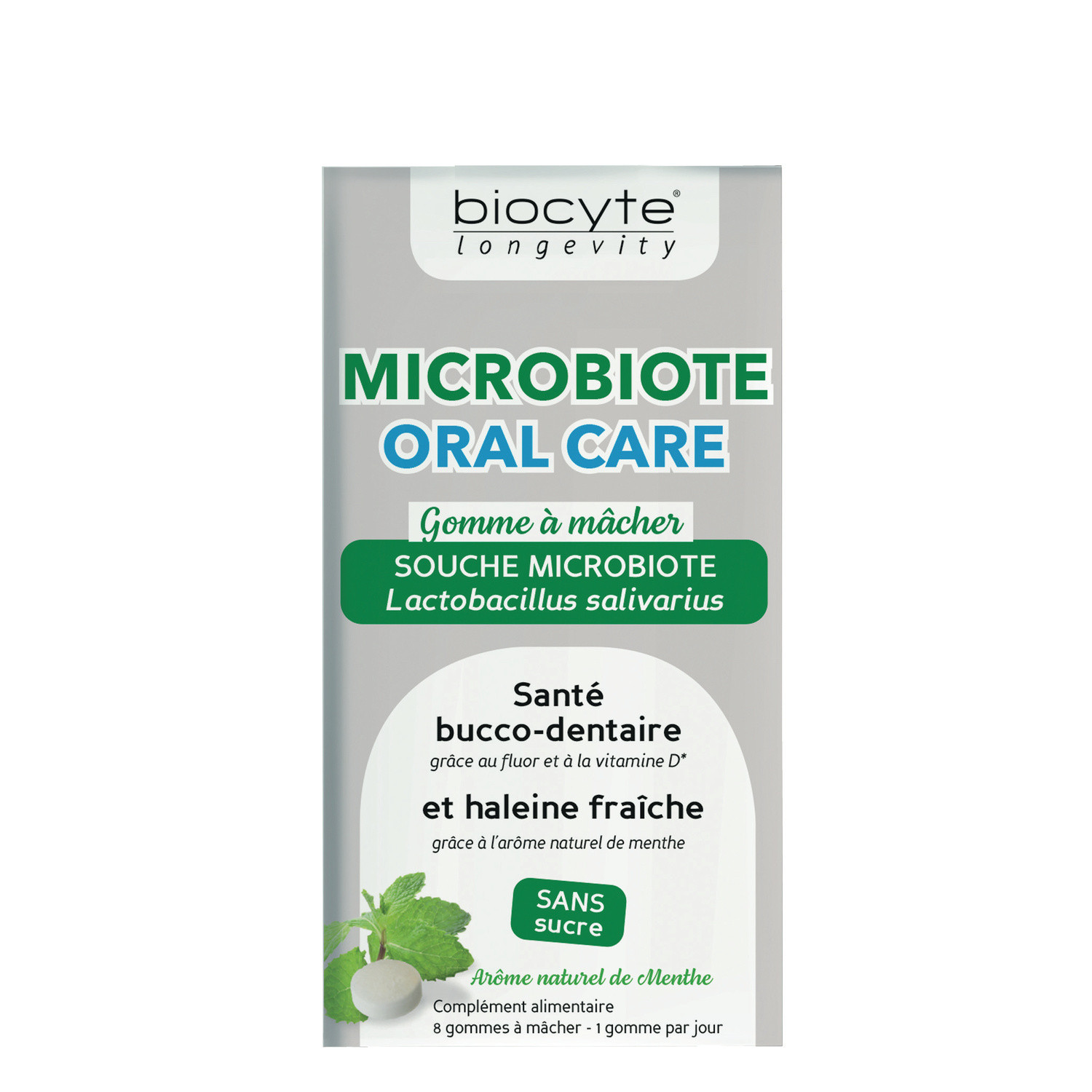 Gomme à macher microbiote oral care arôme menth...