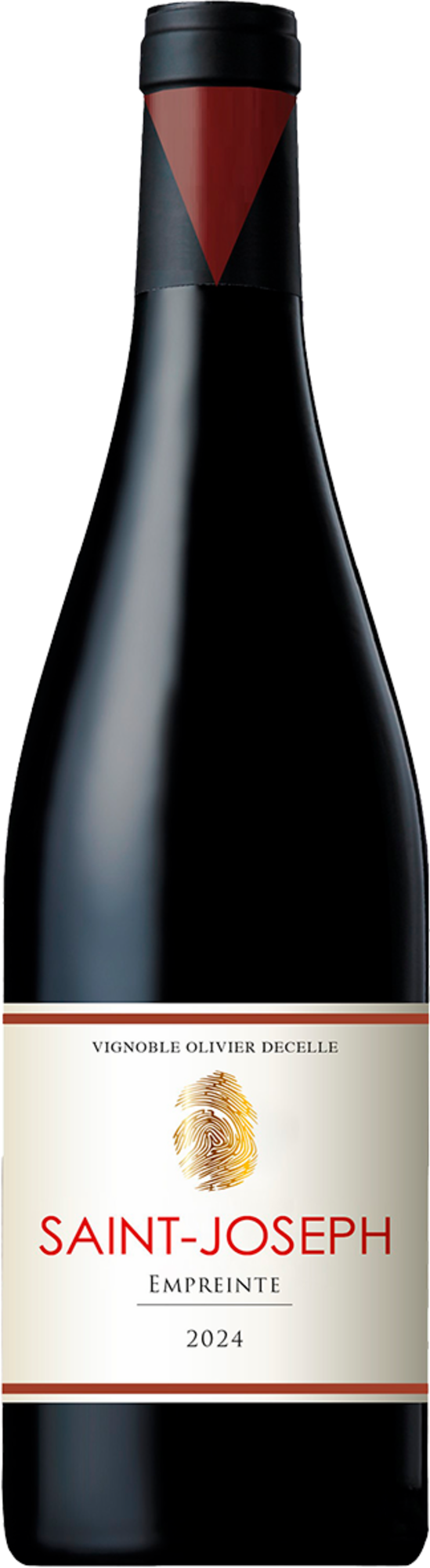 VIGNOBLES OLIVIER DECELLE AOP SAINT-JOSEPH ROUGE  - VIGNOBLE OLIVIER DECELLE "EMPREINTE" 2024 code EAN 3760296080977 