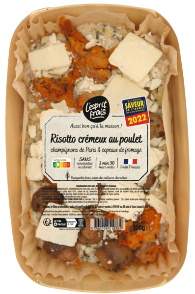 RISOTTO POULET CHAMPIGNONS  code EAN 3760298510762 