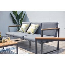 CONCEPT USINE Salon de jardin bas 5 places en a...