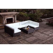 CONCEPT USINE Salon de jardin 6 places en résin...
