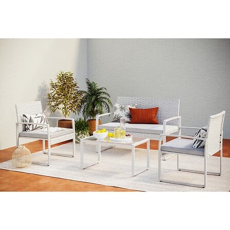 CONCEPT USINE Esna Salon de jardin bas résine t...