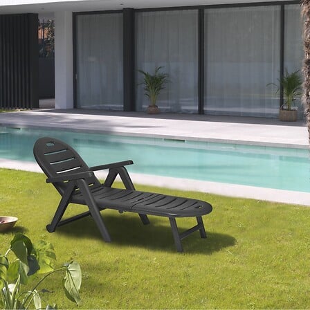 CONCEPT USINE Caiman - Bain de soleil anthracite