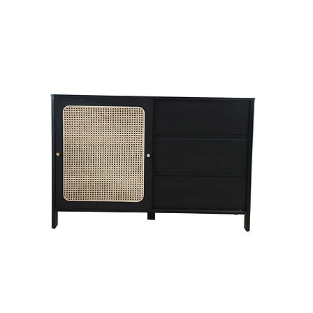 CONCEPT USINE BALI - Buffet en bois noir et can...