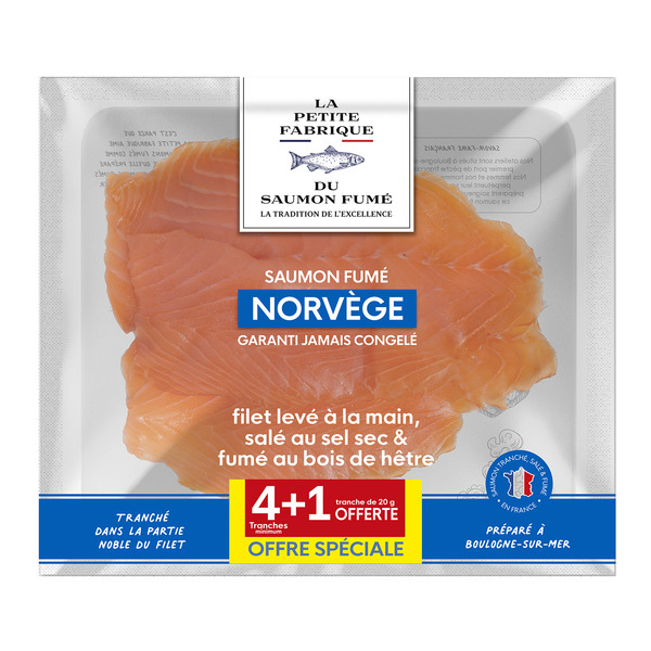 LA PETITE FABRIQUE DU SAUMON FUMÉ Saumon fumé de Norvège code EAN 3760337630512 
