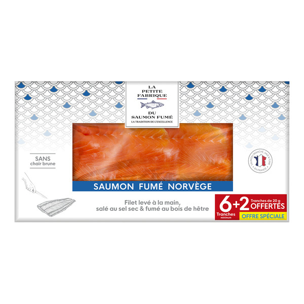 LA PETITE FABRIQUE DU SAUMON FUMÉ Saumon fumé de Norvège code EAN 3760337630574 