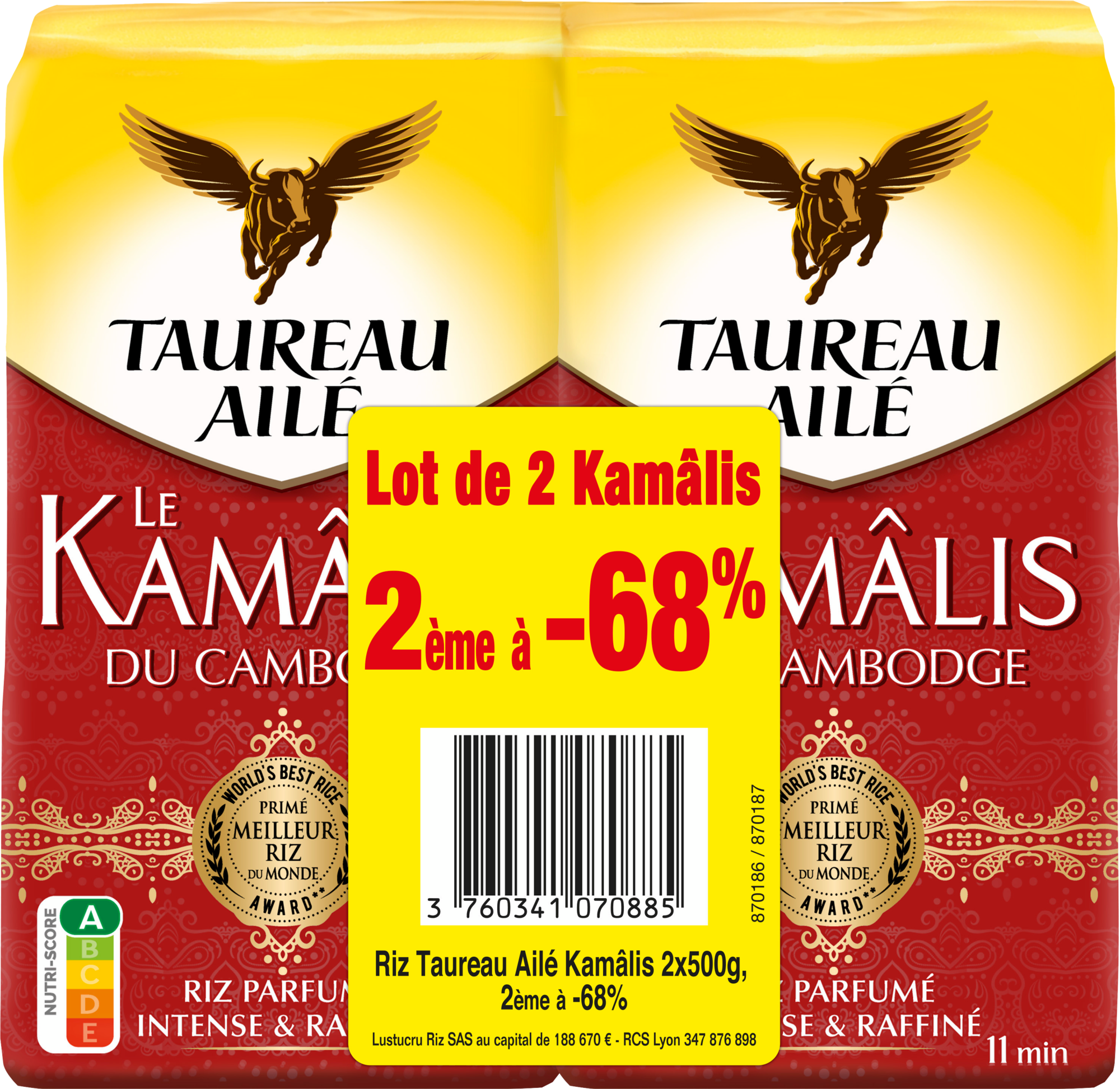 TAUREAU AILÉ RIZ code EAN 3760341070885 