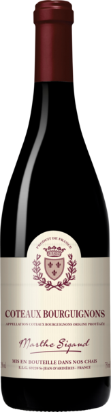 AOP COTEAUX BOURGUIGNONS ROUGE
MARTHE SIGAUD