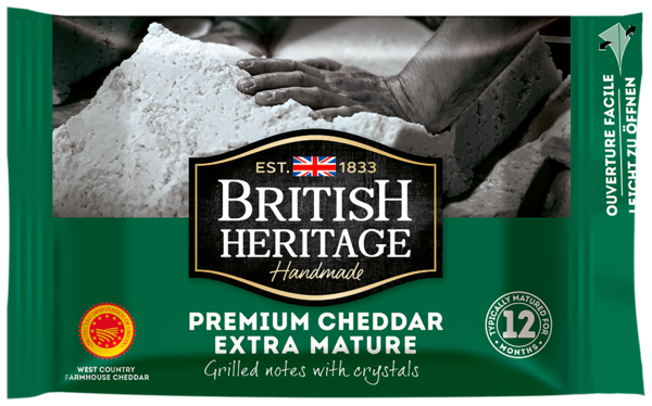 BRITISH HÉRITAGE CHEDDAR EXTRA MATURE AOP (2) 
BRITISH HÉRITAGE code EAN 3760351340039 