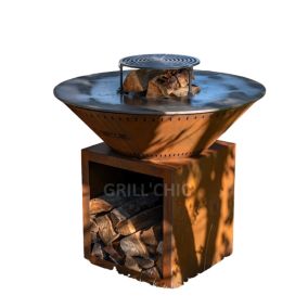  PACK PRINTEMPS Braséro Barbecue Plancha Classique 83 cm, en corten DOUBLE CUVE 100% fabriqué en France BRA809CCOR+ Grill'Chic code EAN 3760359737329 