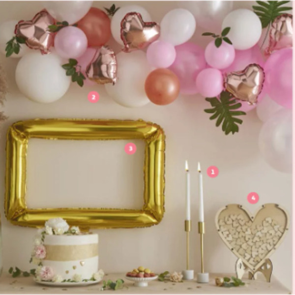 Ballon Cadre Doré 87 X 72 Cm 3760361921969 