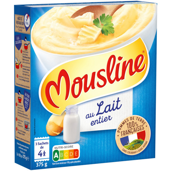  Purée Au Lait Entier Mousline code EAN 3760381261052 