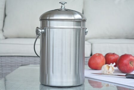 Poubelle À Compost En Inox Bioseau 3l Ecovi