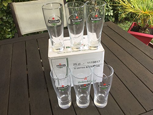 6 Verres Heineken Ellipse - 25 cl