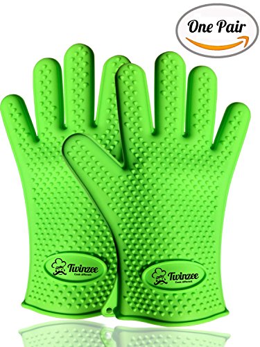 Paire de gants de cuisine anti chaleur en silic...