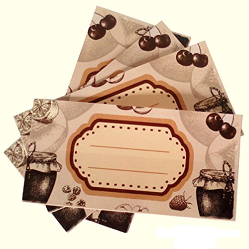 50 x Etiquettes à l'ancienne autocollantes pots...