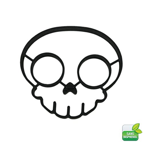 Pochoir à œuf tête de mort Silicone (moule) Noi...