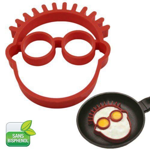 Pochoir à œuf garçon Silicone (moule) Bleu [SAN...