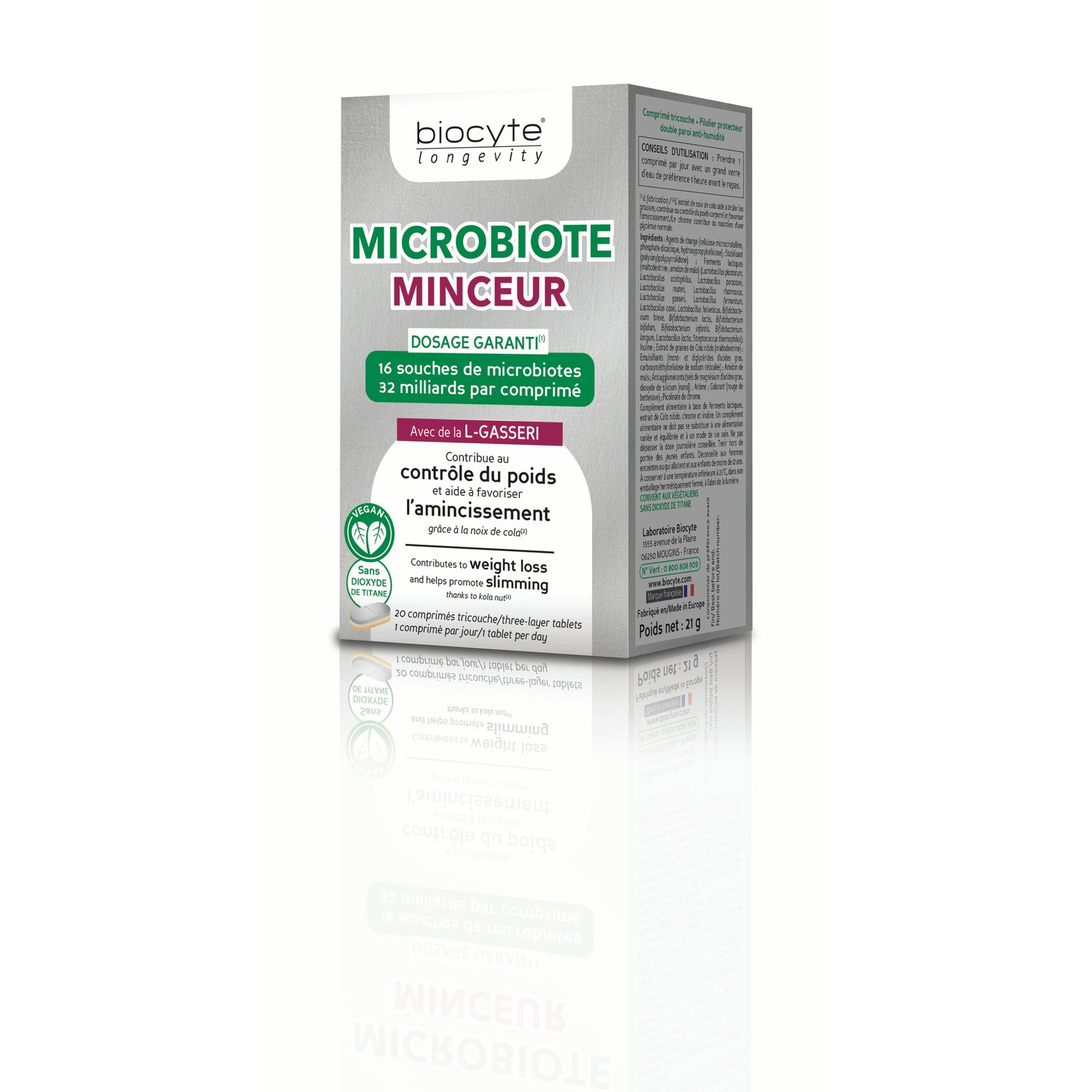 BIOCYTE Complément alimentaire microbiote minceur BIOCYTE code EAN 3770008244696 
